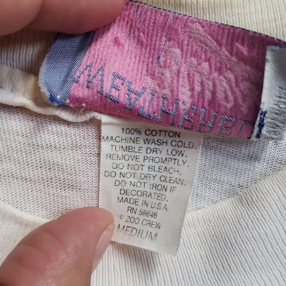 Vtg 80s Original Weathered Blues Sportswear Zoo Crew 88' T Shirt Trashed - Picture 4 of 9